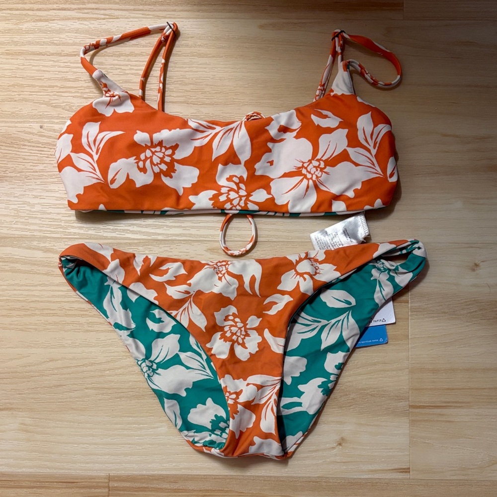 O'Neill Vibrant Orange and Green Bikini